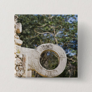 Mexico, Yucatan, Uxmal. Uxmal, a large 2 Inch Square Button