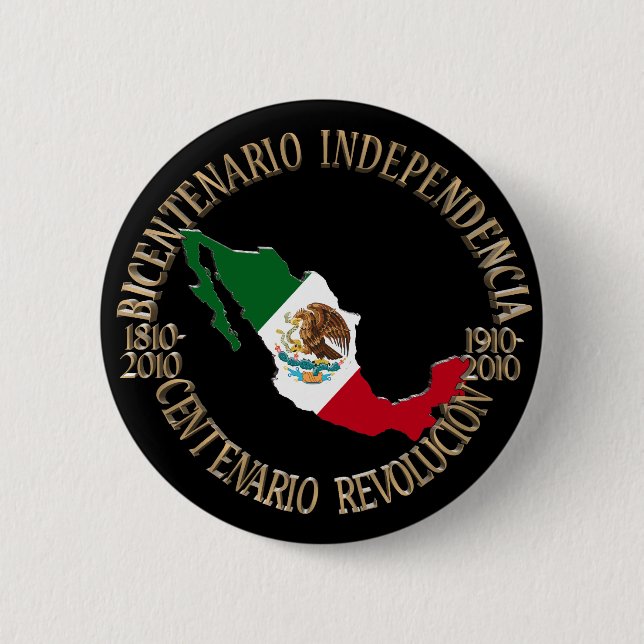 Mexico's Bicentennial & Centennial Celebration 2 Inch Round Button (Front)