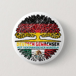 Mexiko Mexikanisch Deutsch Deutschland Baum Wurzel 2 Inch Round Button