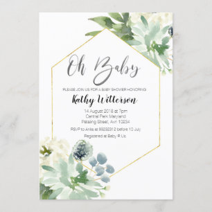 Mexique Cactus Oh boy baby shower Invitation