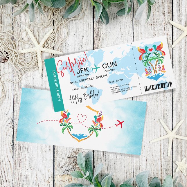 Mexique Carte d'embarquement Surprise Billet d'ent (Créateur téléchargé)