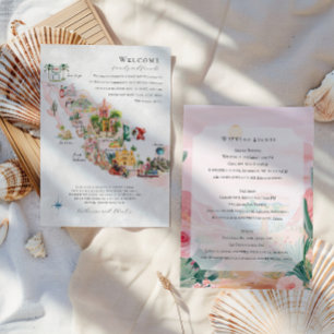 Mexique   Carte d'itinéraire de mariage de destina