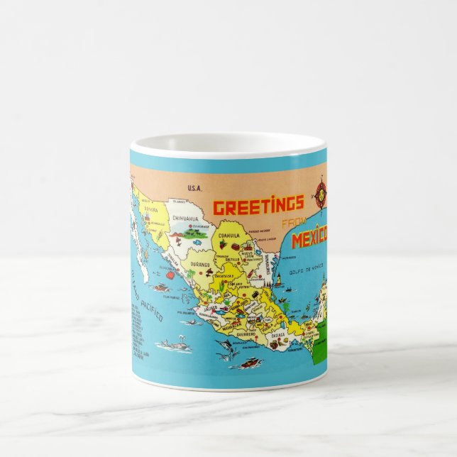 Mexique Carte Mug (Centre)
