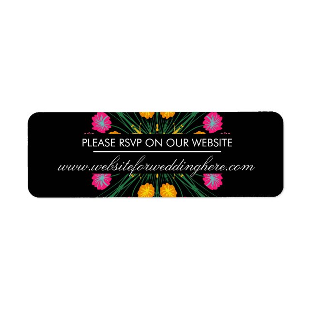 Mexique Main tiré Floral site espagnol RSVP (Devant)