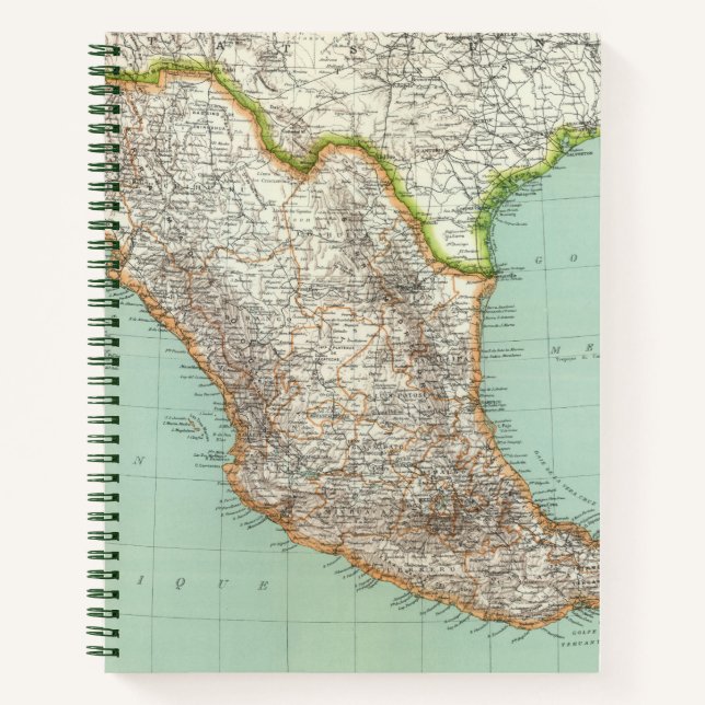 Mexique - Map of Mexico Notebook (Front)