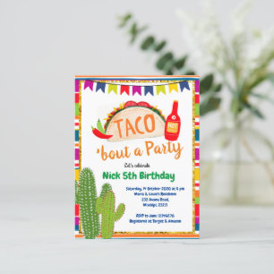 Mexique Taco Bout une fête Anniversaire Invitation