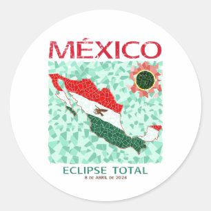 Mexique Total Eclipse Round Sticker