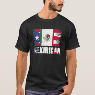 Mexirican Mexico Puerto Rican Flag Pride Proud Her T-Shirt