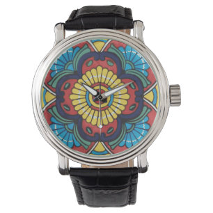 mexred talavera tile watch