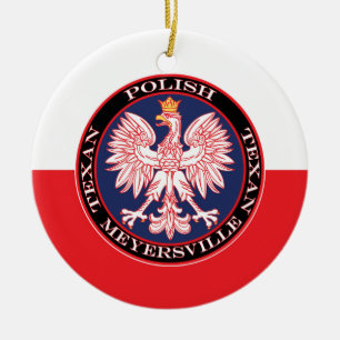 Meyersville Polish Texan Ceramic Ornament