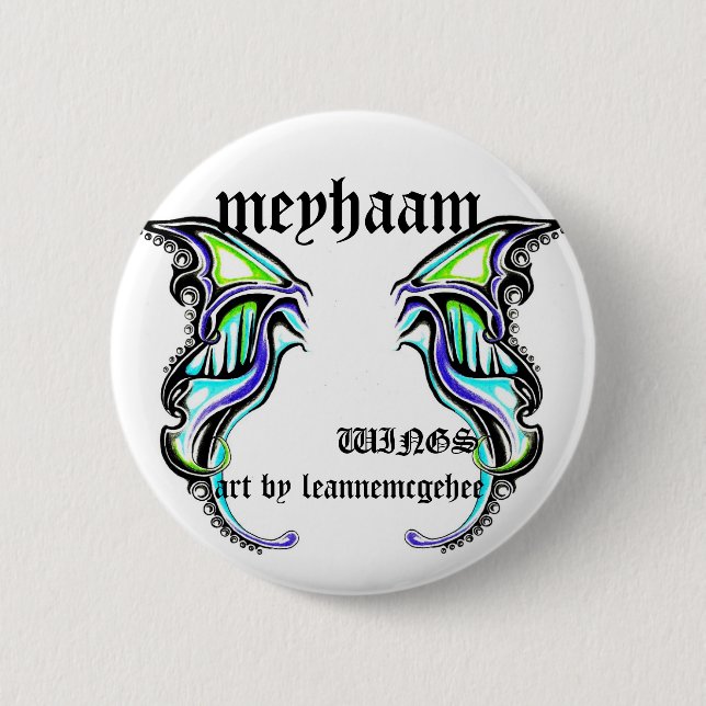 meyhaam, art by leannemcg... 2 inch round button (Front)