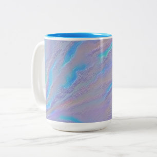 Mezmerizing Iridescent Stone Two-Tone Coffee Mug