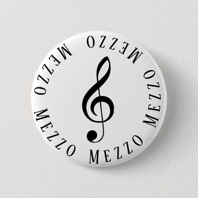 Mezzo Singer Treble Clef Button (Front)