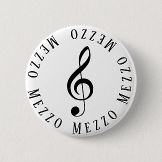 Mezzo Singer Treble Clef Button