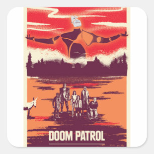 mf doom square sticker