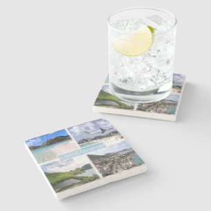 MF Pinel Island - Philisburg Beach - Cactus Place Stone Coaster