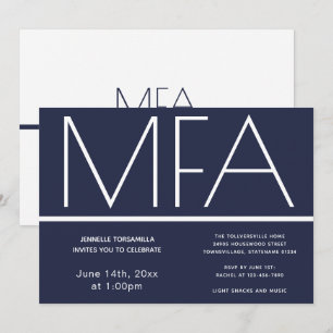 MFA degree Graduation Party Invitation