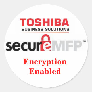 MFP secure sticker