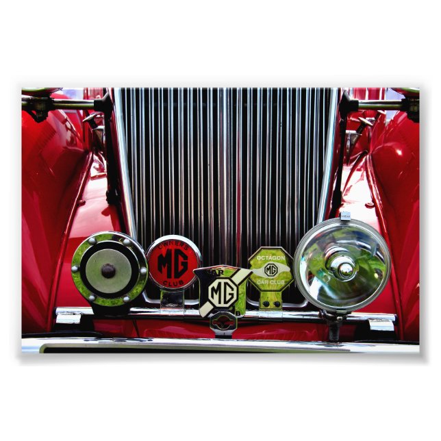 MG Classic British Sports Motor Car Photo Print (Front)