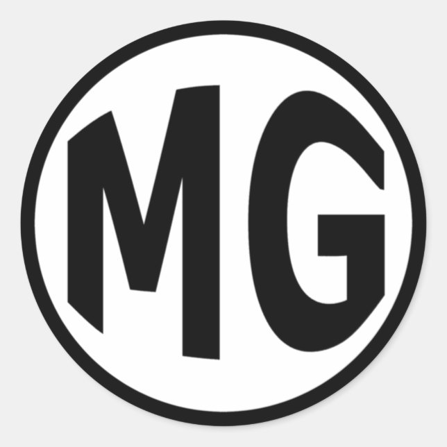 MG CLASSIC ROUND STICKER (Front)