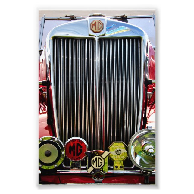 MG Classic Sports Motor Car Photo Print (Front)
