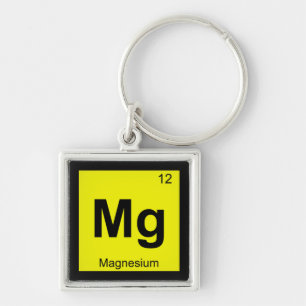 Mg - Magnesium Chemistry Periodic Table Symbol Keychain