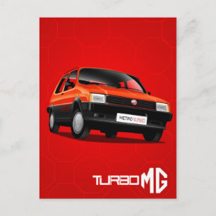 MG Metro Turbo Postcard