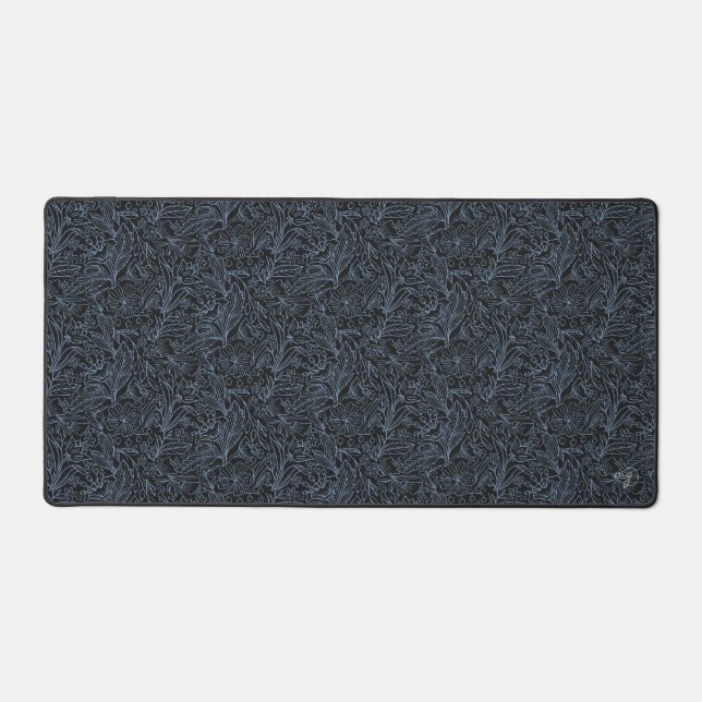 MG motif botanique noir Mat (Recto)
