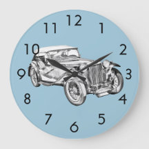 Mg Tc Antique sports Car Illustration