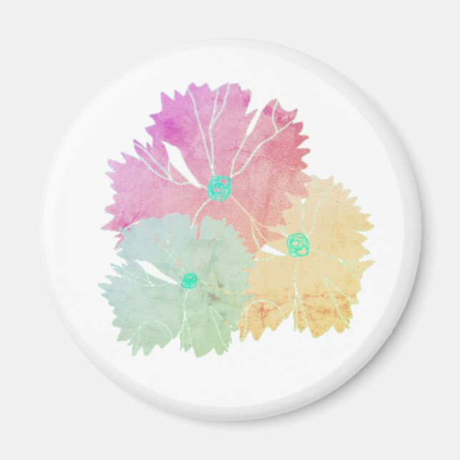 Mgnet with flower design magnet (Front)