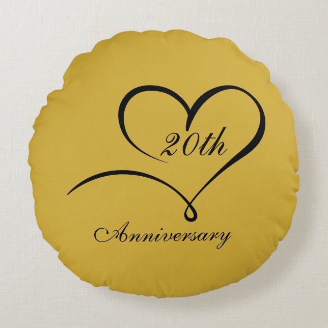 MGold Round Pillow Romantic Charm for Home or Gift (Front)