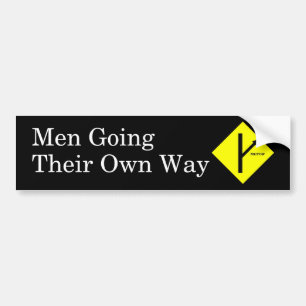 MGTOW Bumper Sticker Black Background
