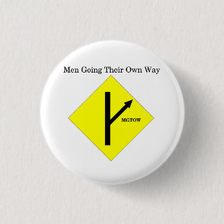 MGTOW Logo Button-Small-White Background 1 Inch Round Button
