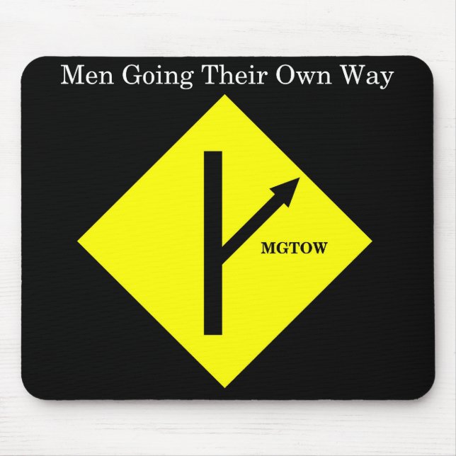 MGTOW Mousepad-Black Background Mouse Pad (Front)