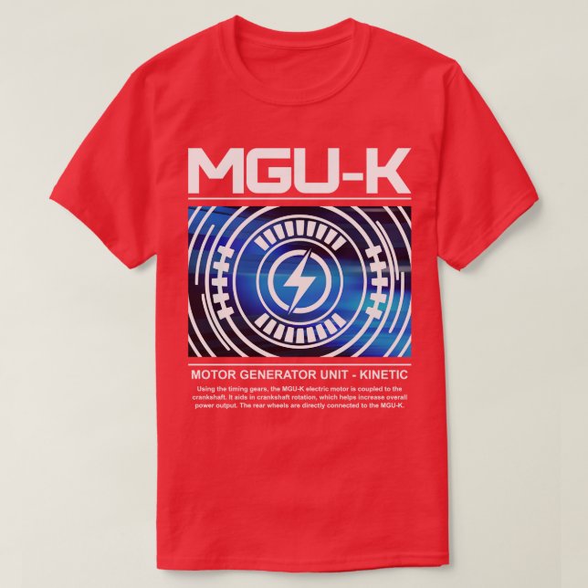 MGUK F1 Power Unit White Text Design T-Shirt (Design Front)
