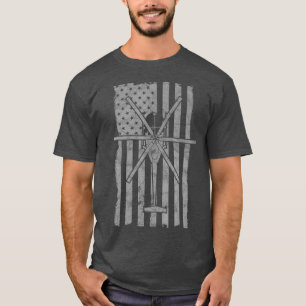 MH6 Little Bird Military Helicopter Vintage Flag T-Shirt