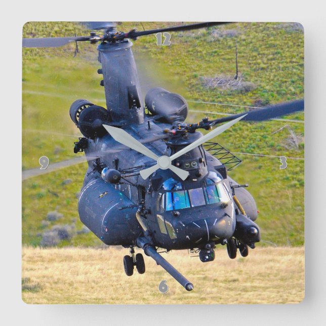 MH-47G CHINOOK SQUARE WALL CLOCK (Front)