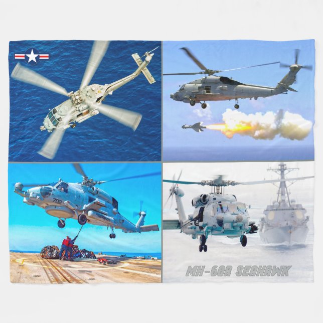 MH-60R SEAHAWK Fleece Blanket (Front (Horizontal))