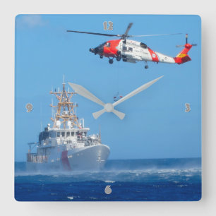 MH-60T JAYHAWK SQUARE WALL CLOCK