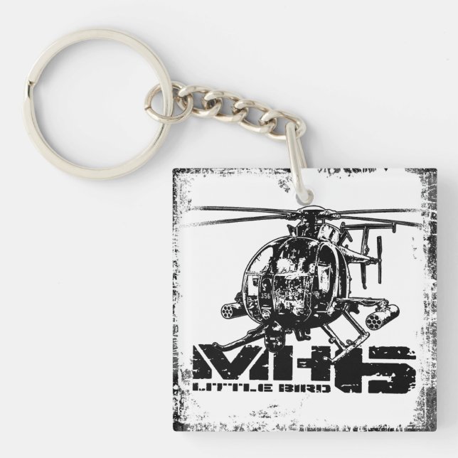 MH-6 Little Bird Double-Sided Square Acrylic Keyc Keychain (Front)