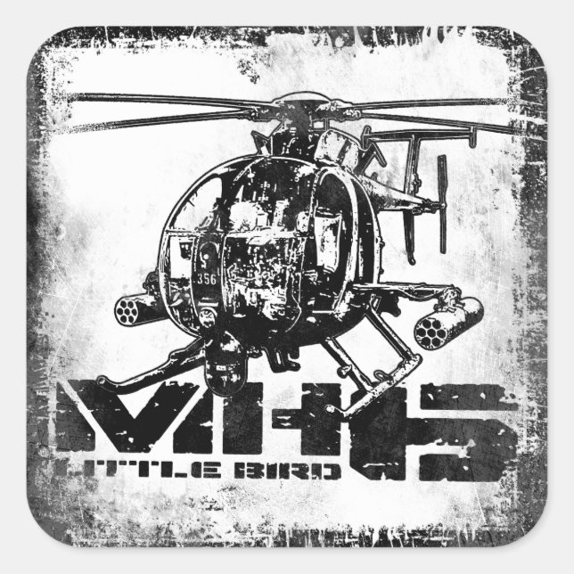 MH-6 Little Bird Square Sticker (Front)
