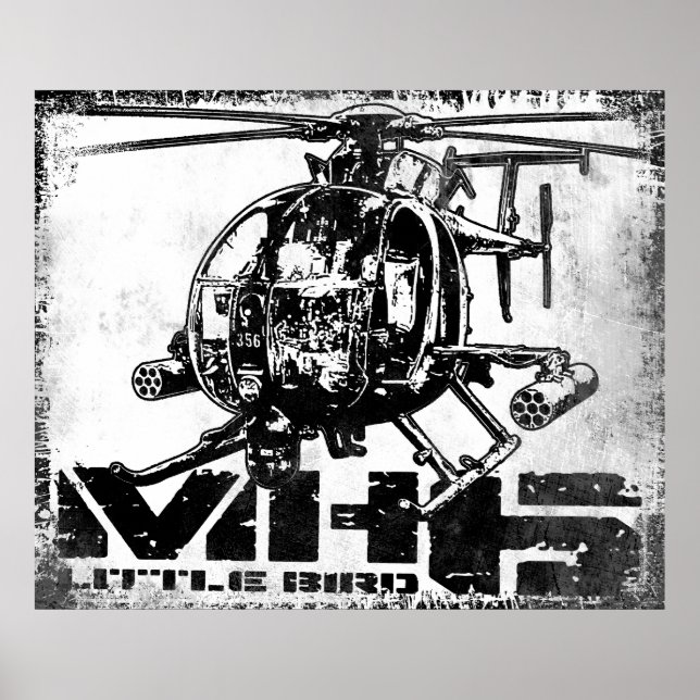 MH-6 Petite affiche d'oiseaux (Devant)