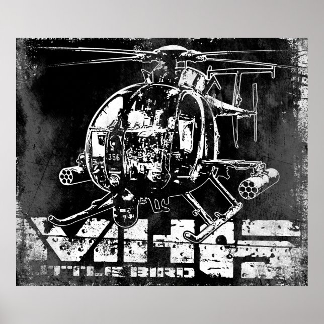 MH-6 Petite affiche d'oiseaux (Devant)