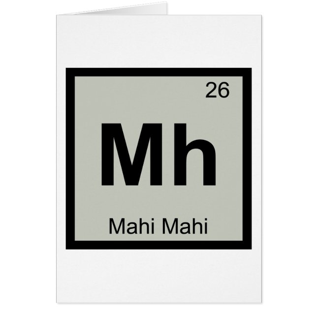Mh - Symbole de table périodique de la chimie Mahi (Devant)