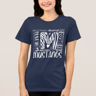 MHE Mustangs lots of fonts Tri-Blend Shirt