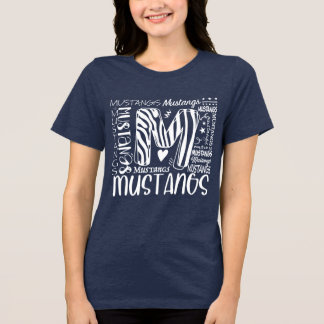 MHE Mustangs lots of fonts Tri-Blend Shirt