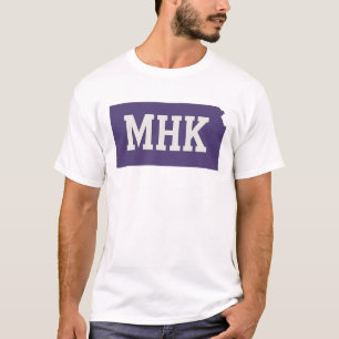 MHK Kansas   Manhattan KS State Abbreviation T-Shirt