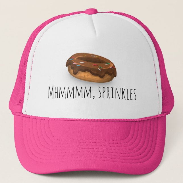 Mhmmm, arrose, casquette de beignet de beignet (Devant)