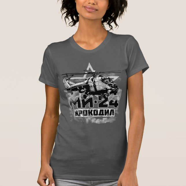 Mi-24 Soviet large helicopter T-Shirt (Front)