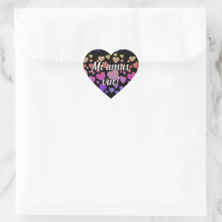 Mi amas vin! (Customizable) Heart Sticker